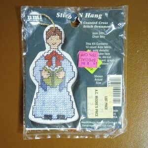 NWT Needlemagic Stitch N Hang Choir Boy Christmas Ornament Kit #2471
